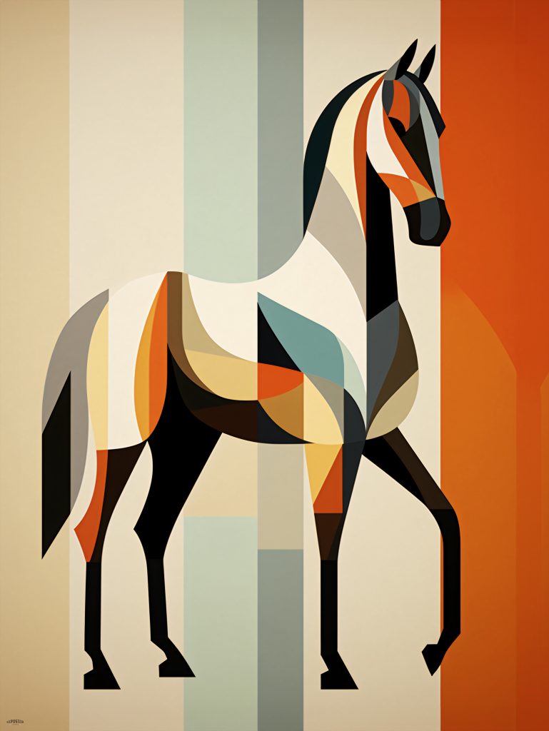 Cheval Art-Déco