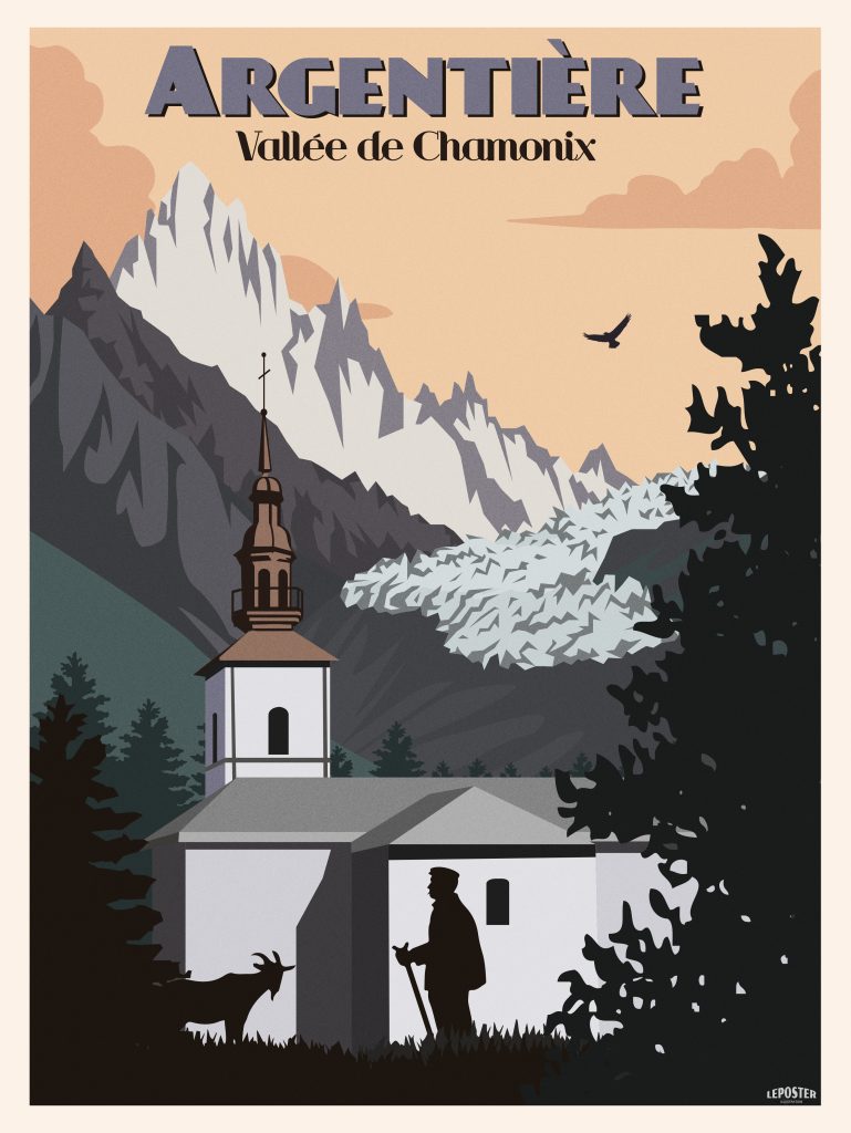 Glacier d’Argentière et son Eglise