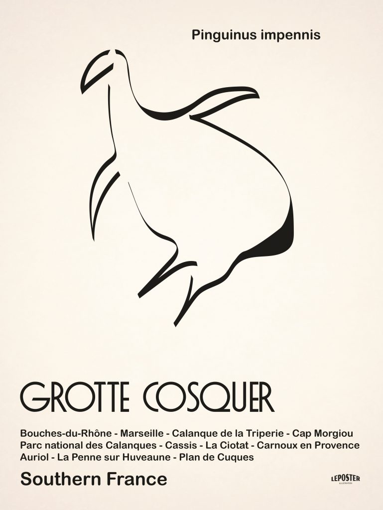 Grotte Cosquer Pingouin Minimaliste