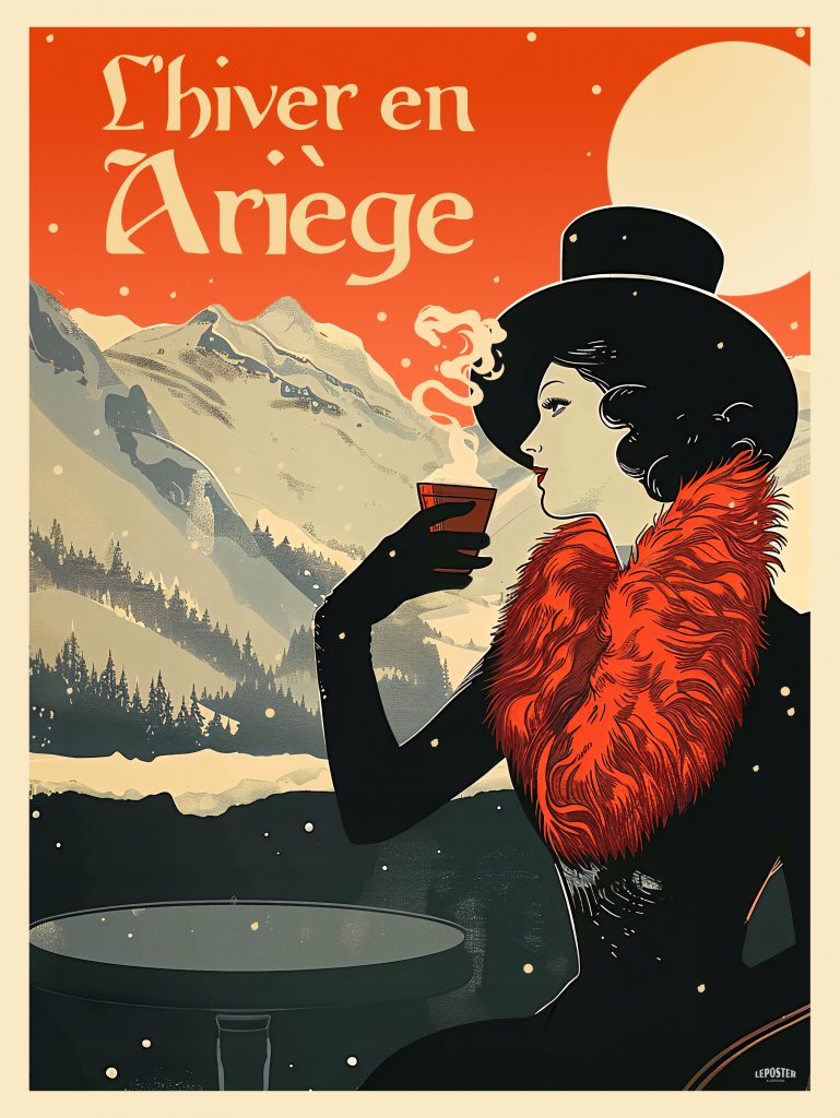 Hiver – Ariège – Style art Nouveau