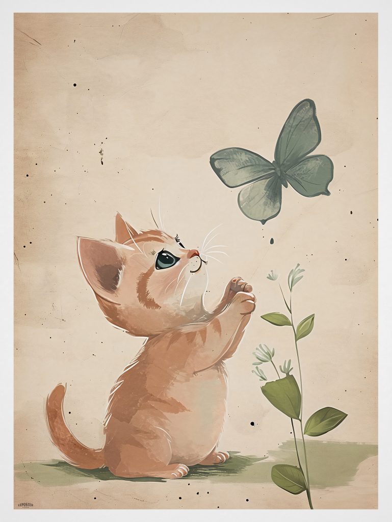Kitten in the Garden – Bébé Chat dans le Jardin