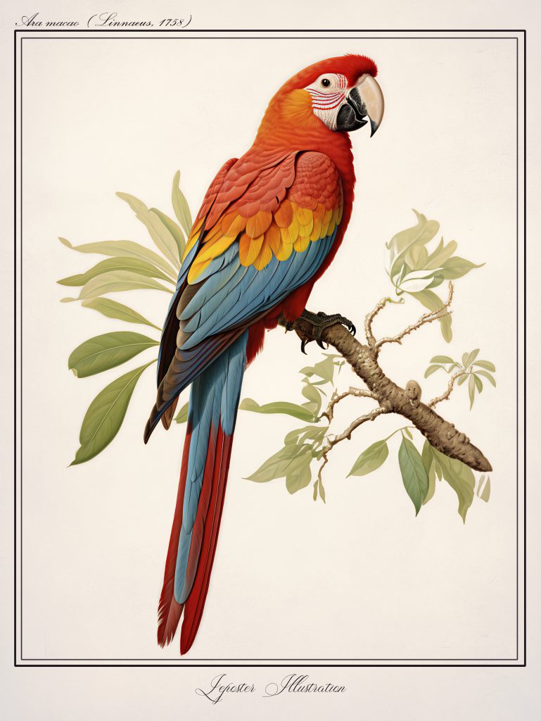 Perroquet Ara Rouge