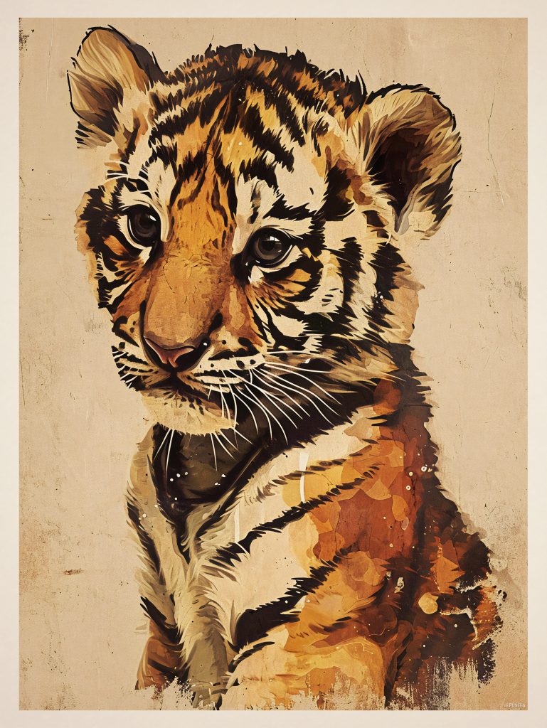 Portrait de Bébé Tigre