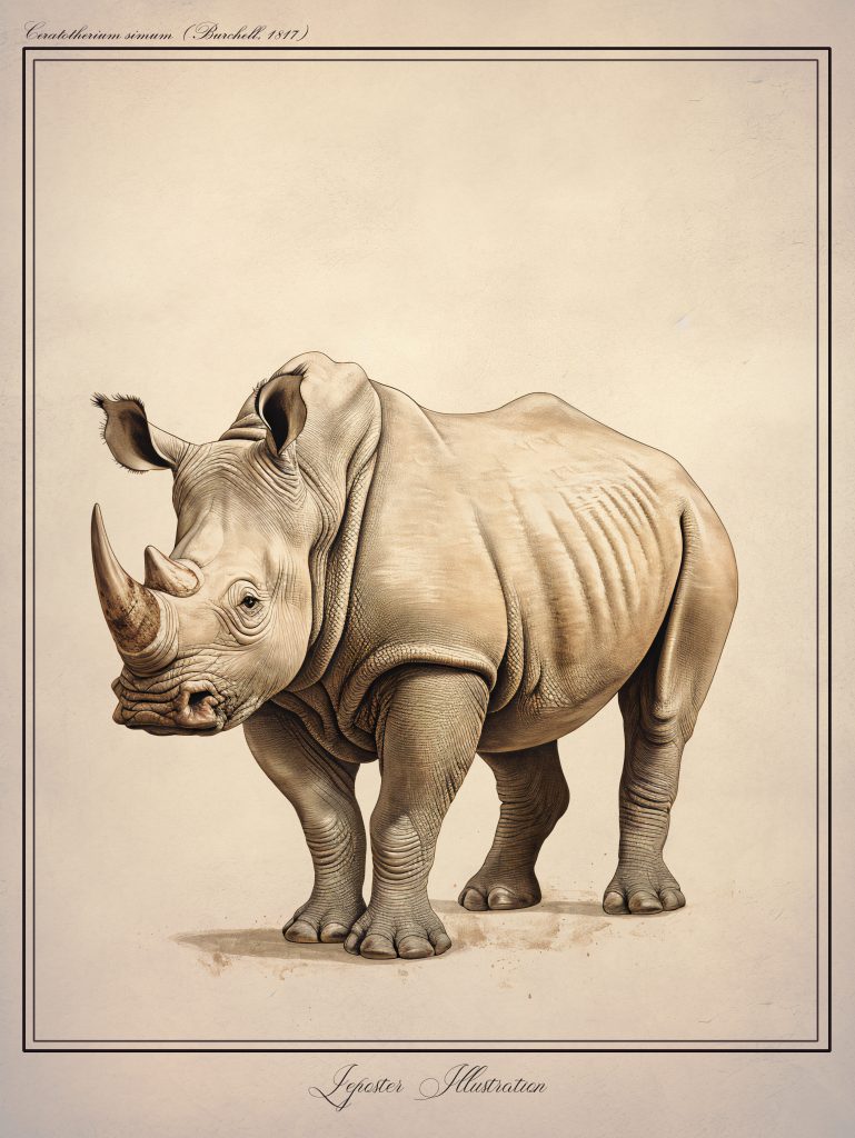 Ceratotherium simum : Rhinoceros Blanc