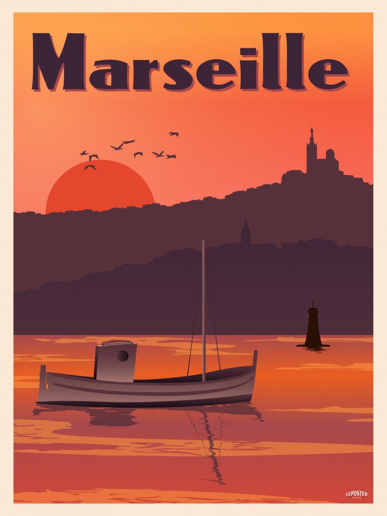 Couché de soleil sur Marseille