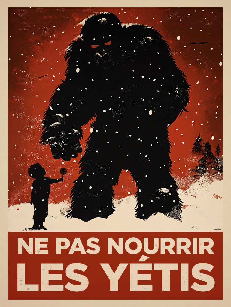 Do Not Feed the Yetis – Ne Nourrissez Pas les Yétis